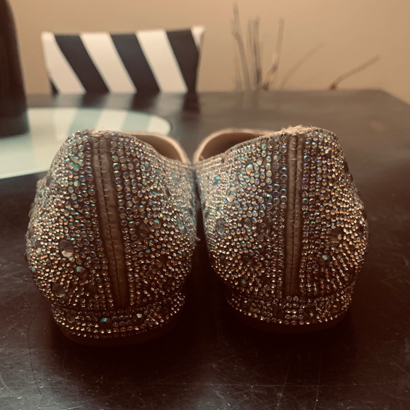 BETSEY JOHNSON RHINESTONE CRYSTAL BALLET FLATS - Picture 7 of 12